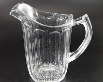 Vintage 32-Ounce Glass with Colonial Panels & Turned Up Handle