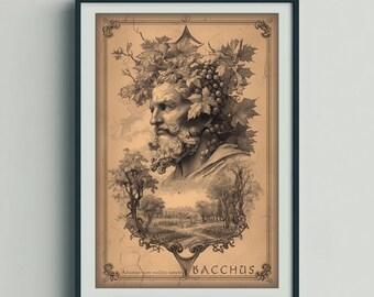 Medieval poster: The Face of Bacchus