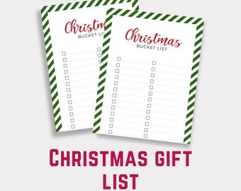 Kerstbucketlist pdf, vakantie-activiteitenlijst (digitale download)