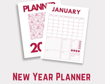 Kalenderplanner 2026, elegant, minimalistisch zwart-witontwerp