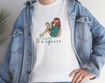 Lo siento, estoy ocupado, camiseta para amantes de los libros / camiseta para lectores introvertidos