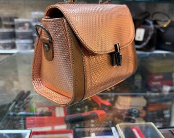Braune Echtleder Handtasche | Strukturierte Leder Geldbörse | Handgefertigte Top Griff und Crossbody Bag | Elegante Büro-und Abendtasche