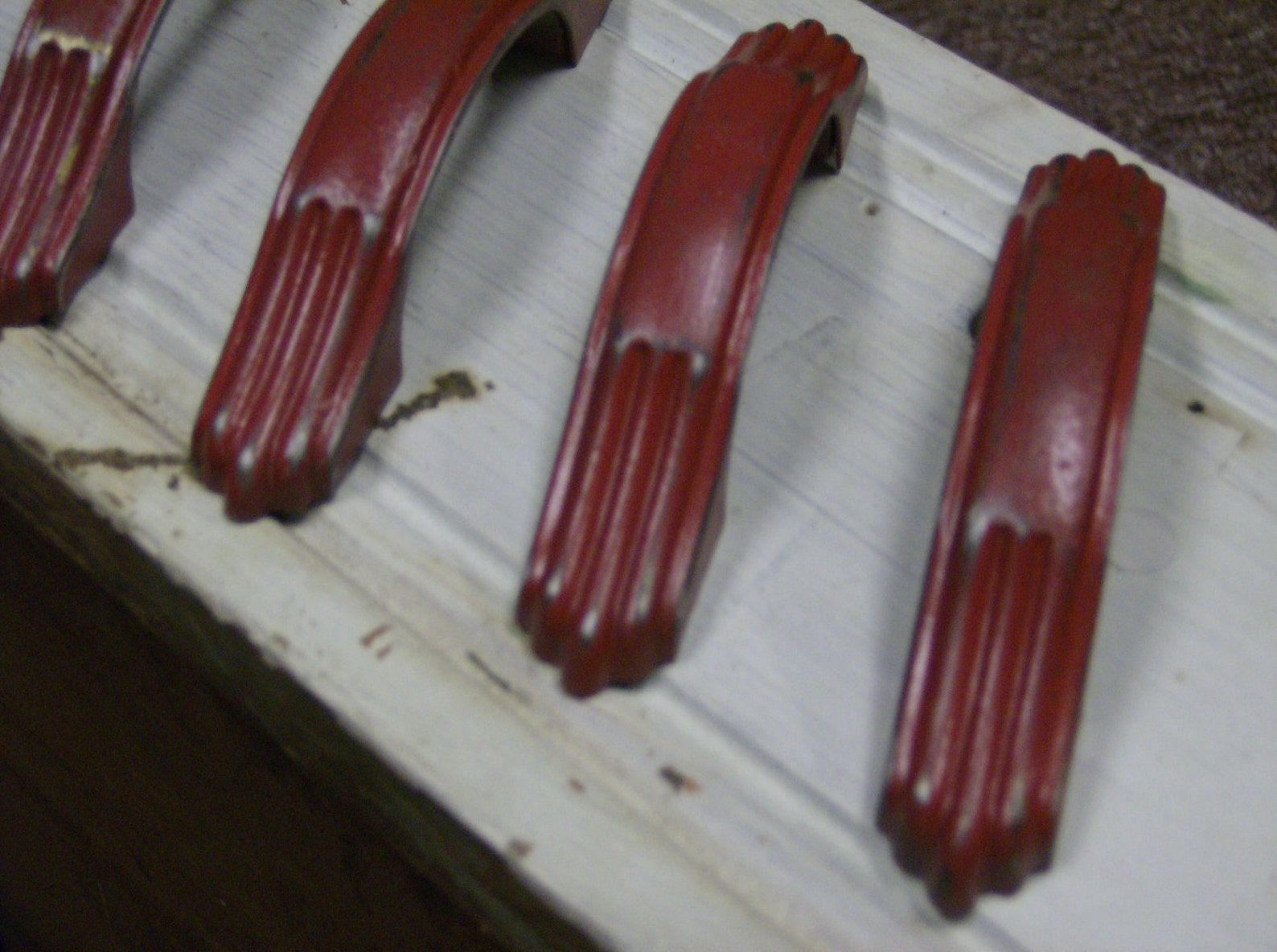 Red Vintage Kitchen Handles Etsy