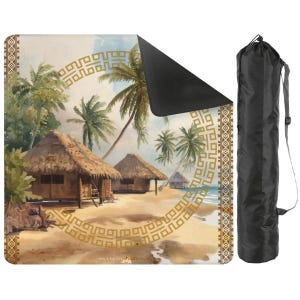 Tiki Shores Mahjong Mat 31.5"x31.5" (Ship Rolled up) image 2