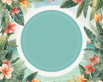 Cool Blooms Mahjong Mat 31.5"x31.5" (Ship Rolled up)