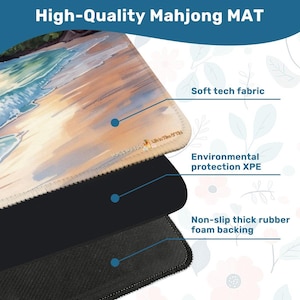 Ocean Sunrise Mahjong Mat 31.5"x31.5" (Ship Rolled up) image 5