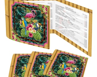 Bird Bam Cheers! 4 Mahjong Card Holder with Line Finder