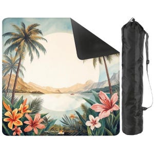 Palms and Blooms Mahjong Mat 31.5"x31.5" (Ship Rolled up) Bild 2