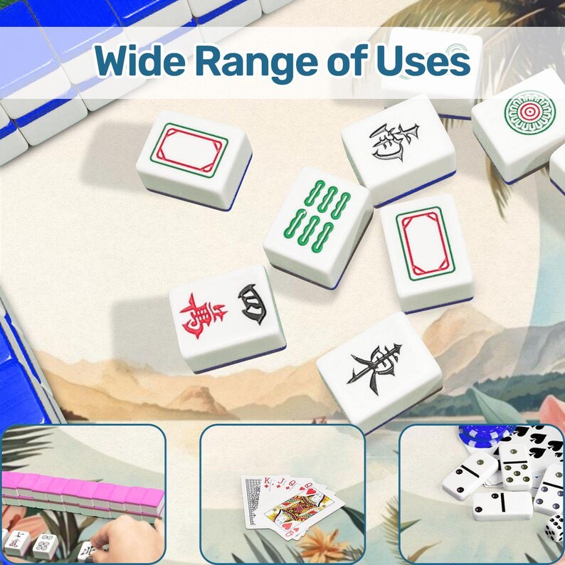 Palms and Blooms Mahjong Mat 31.5"x31.5" (Ship Rolled up) Bild 8