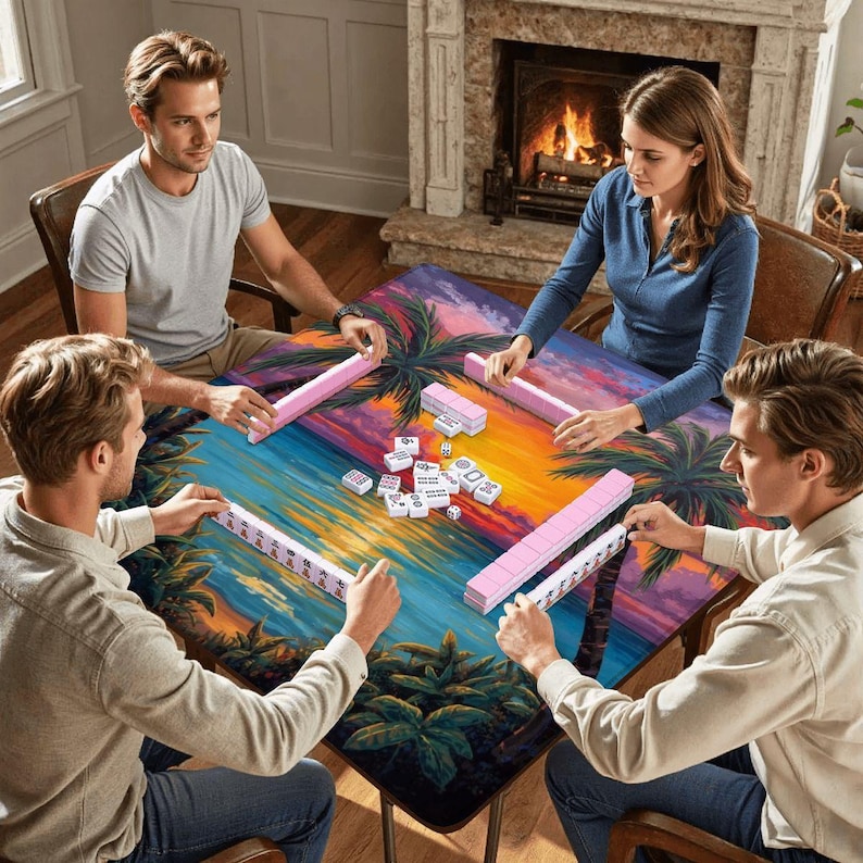 Tapete de Mahjong Vibrant Sunset de 31,5" x 31,5" (Se envía enrollado) imagen 7