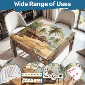 Tiki Shores Mahjong Mat 31.5"x31.5" (Ship Rolled up) image 7