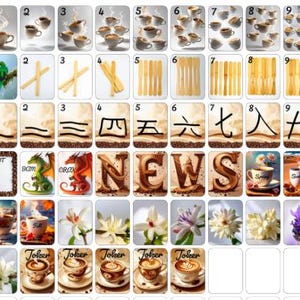 Hello Coffee! Mahjong Tile Label Stickers image 1
