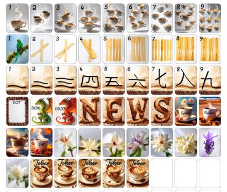 Hello Coffee! Mahjong Tile Label Stickers image 1