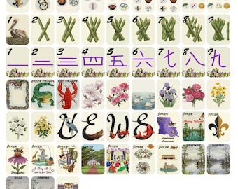 LOUISIANA Mahjong Tile Label Stickers
