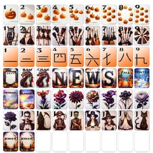 Spooky Halloween-  Mahjong Tile Label Stickers