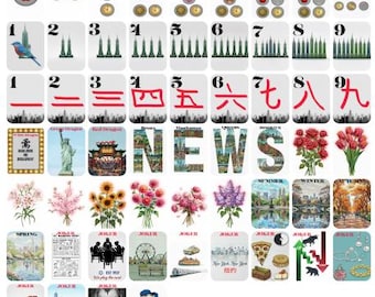 NEW YORK Mahjong Tile Label Stickers