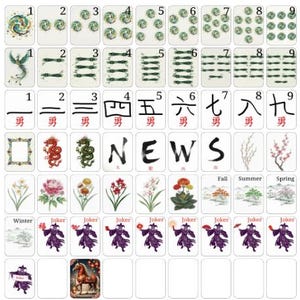 Adesivos para peças de Mahjong do Ano Novo Chinês de 2026