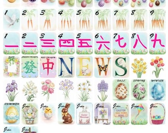 Easter in Bloom- Mahjong Tile Label Stickers