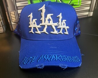 Rude awakenings hats LALALA blue