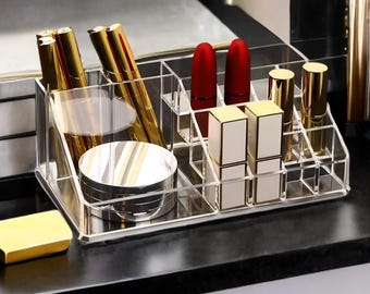 Multifunction Makeup Lipstick Case Makeup Organizer Storage Box Lipstick Display Stan Holder Cosmetic Jewelry Organizer Box