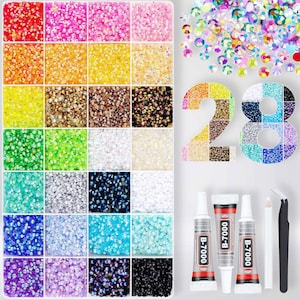 Viral 28 colors bedazzling kit jelly rhinestones for diamond art