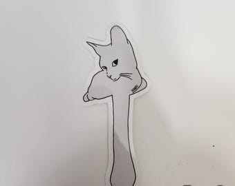 Dumme Katze Wasserfester Vinyl Aufkleber