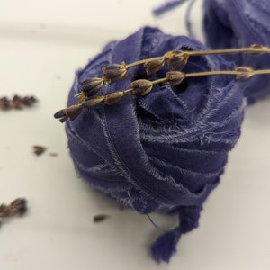 Lavender ribbon distressed hand dyed cotton-24 yards