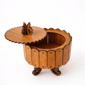 Arma tu propio azucarero de madera - Archivo digital cortado con láser (SVG/DXF)