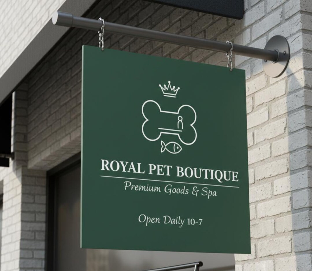 Thread Cut Sign Shop Front Custom Storefront Hanging Blade Sign | Outdoor Double-sided Metal Shop ...