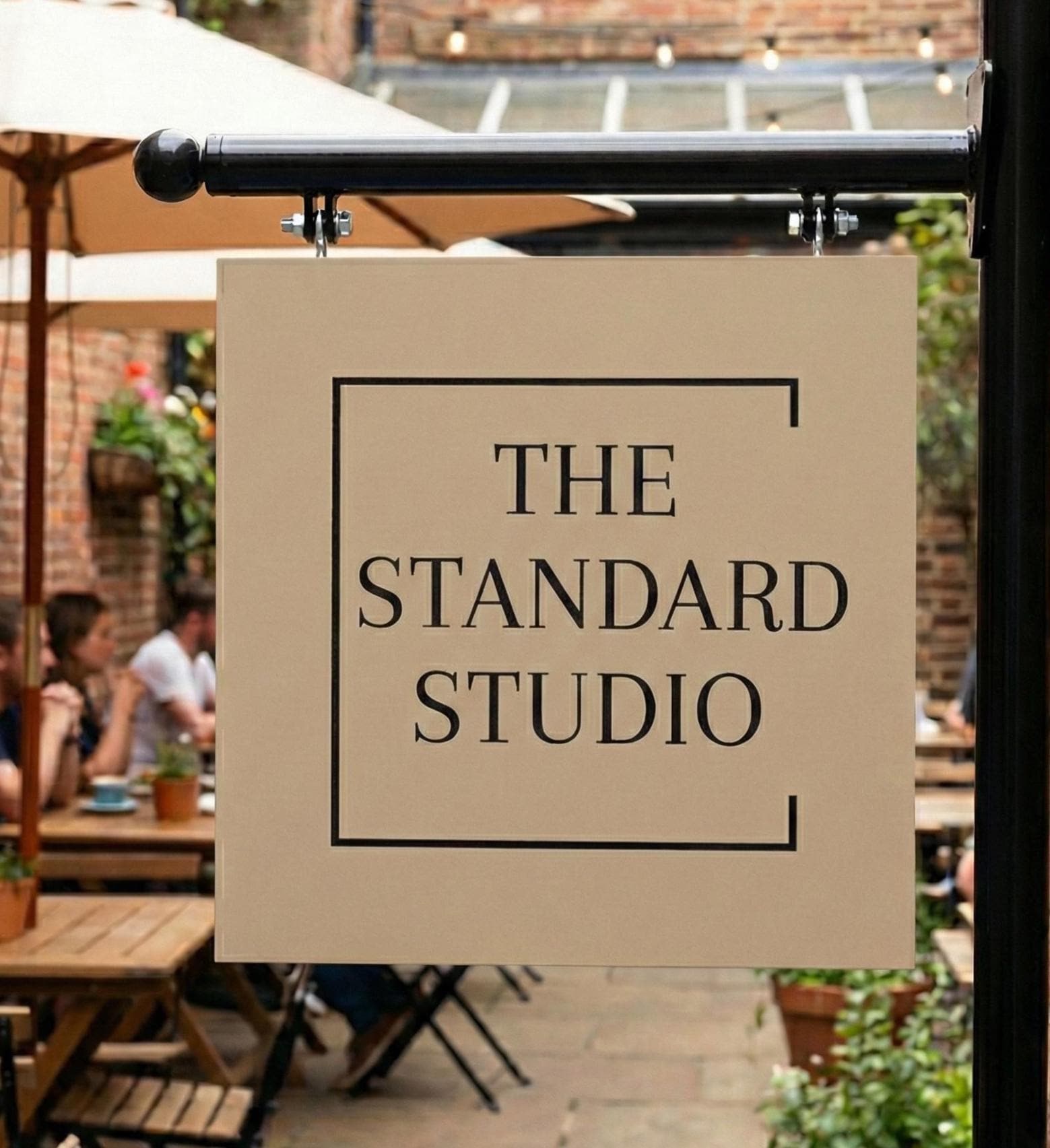 Custom Double Sided Blade Sign, Outdoor Retail Display, Hanging Cafe — free download