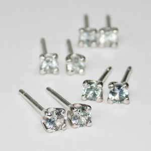 Montana Sapphire Stud Earrings in Silver, Choice