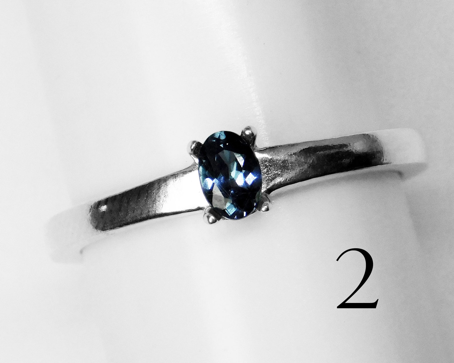 Colorchanging Blue Ring in Sterling Silver Natural Etsy