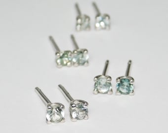 Pendientes de zafiro Montana en plata, a elegir (grupo 4)
