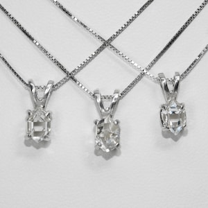 Herkimer Diamond Pendant in Silver: New York Quartz Crystal