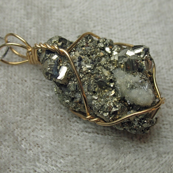 Pyrite Pendant in Silver or Gold