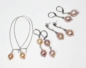 Pendientes de perlas japonesas Kasumi, a elegir
