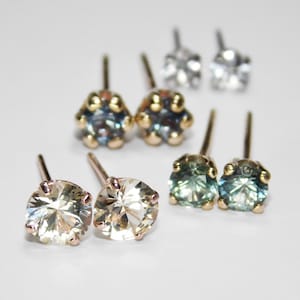 Montana Sapphire Studs in Gold, Choice