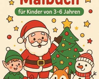 My Christmas Coloring Book for Children Ages 3-6 | 33 Pages PDF | Christmas Coloring Pages | Winter Coloring Fun | Instant Download