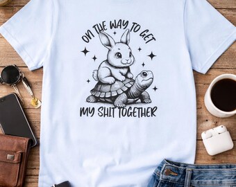 Sarcastic Rabbit Turtle Graphic Tee | Funny Snarky T-Shirt