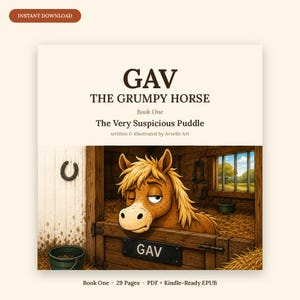 Horse Storybook: Gav The Grumpy, Illustrated Children's Digital Download
