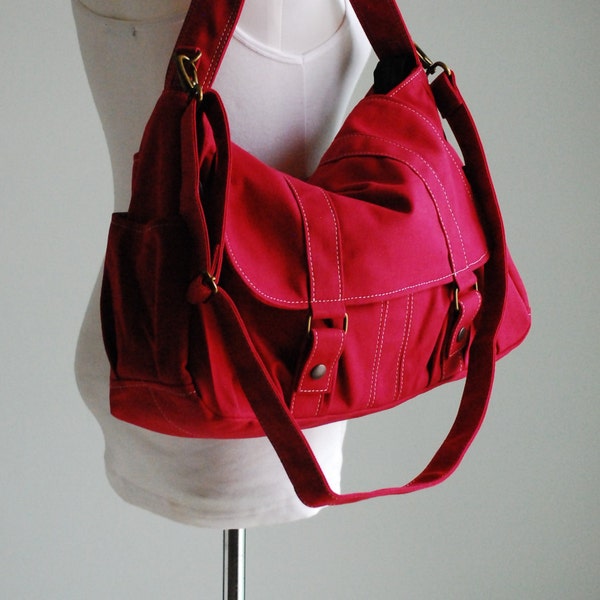 Pico2 in Cherry Red (Water Resistant) Purse / Laptop / Shoulder bag / Messenger Bag / Handbag / Wallet / Diaper Bag / Hobo Bag / Tote