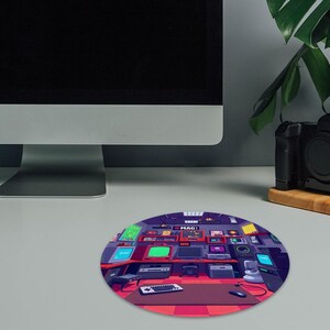 Round Mouse Pad, Custom Mouse Mat, Cute Desk Decor, Office & Gaming Pad