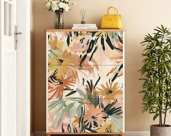 Small Space Shoe Storage Cabinet, Slim Entryway Shoe Organizer with 3 Drawers, Compact Hallway Furniture for Apartments