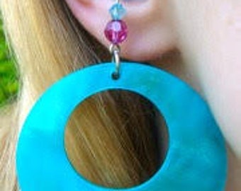 Turquoise Shell Charms for Hearing Aids