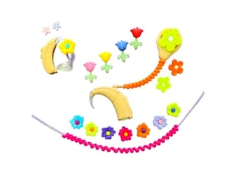 Diversión con flores y flores de neón - Accesorios para audífonos Tube Treasures o accesorios para implantes cocleares