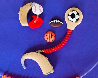 Mega-Sized Sports Balls - Hearing Aid Tube Treasures or Cochlear Bling