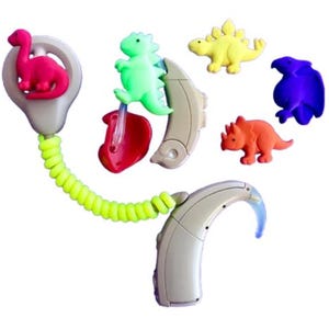 Hearing Aid Accessory Big Dinosaur Tube Treasures or Cochlear Bling