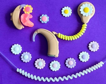 Flowers - Hearing Aid Tube Treasure or Cochlear Bling
