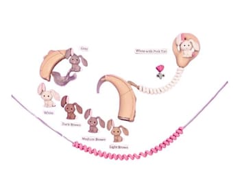 Conejito... Tesoros de tubos para audífonos y accesorios para implantes cocleares