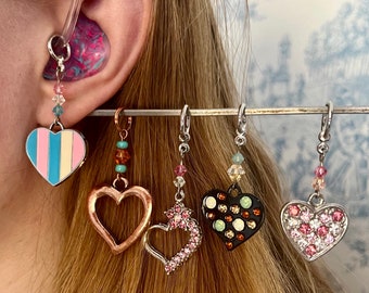 Large Hearts Charms for Hearing Aids